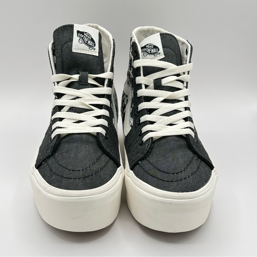 Unisex VANS Sk8-Hi Tapered Stackform Shoes Sz W9.5=M 8Denim Mix Black Platform - Picture 2 of 10
